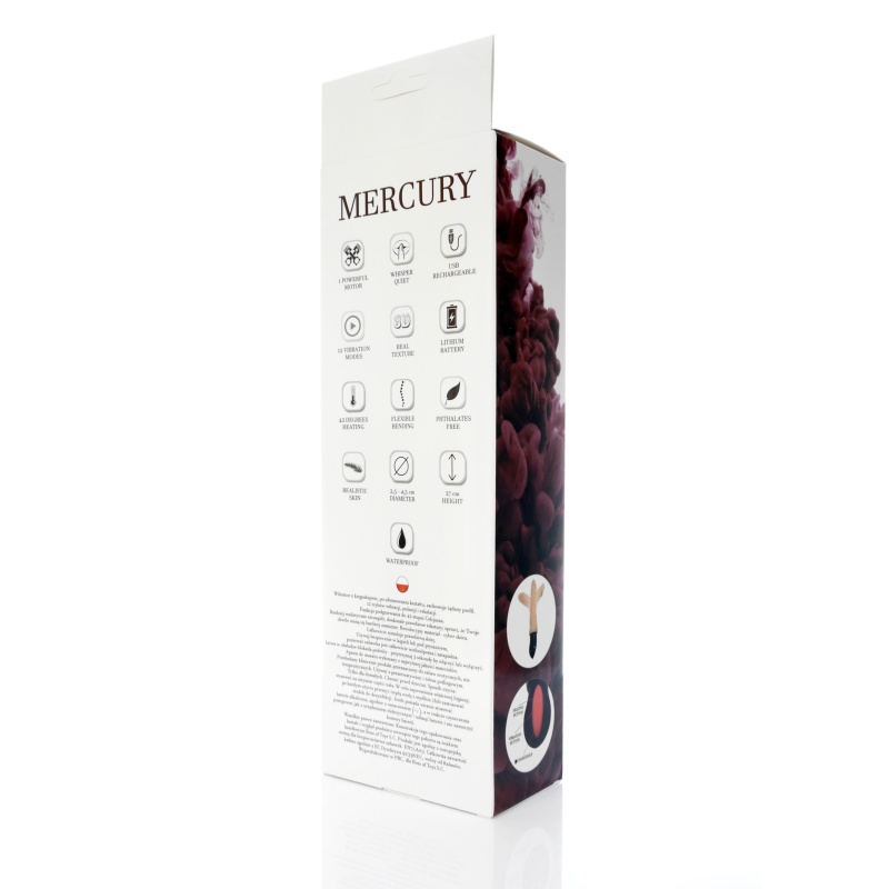 Wibrator MERCURY - giętki korpus, 12 funkcji, ładowanie USB - 4