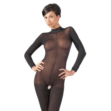 Catsuit with Lace Collar - 2