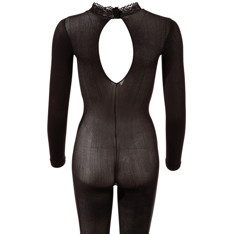 Catsuit with Lace Collar - 7