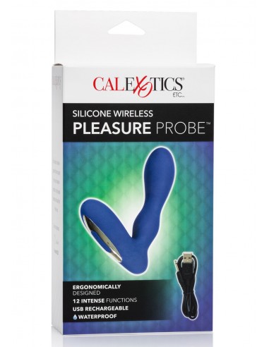 Plug/vibr-WIRELESS PLEASURE PROBE BLUE - Kulki i korki analne wibrujące - 2
