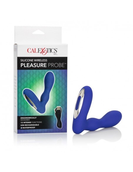 Plug/vibr-WIRELESS PLEASURE PROBE BLUE - Kulki i korki analne wibrujące - 6