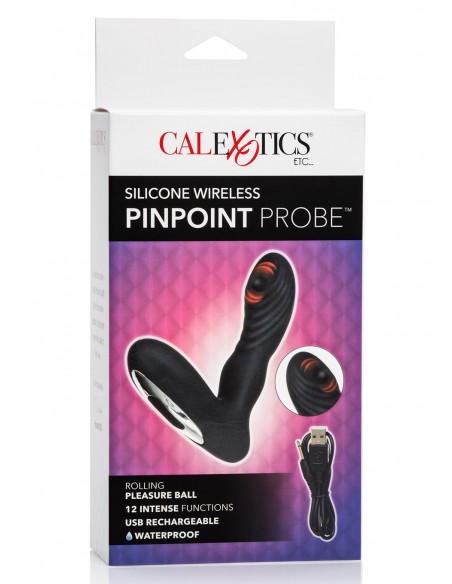 Plug/vibr-WIRELESS PINPOINT PROBE BLACK - Kulki i korki analne wibrujące - 2