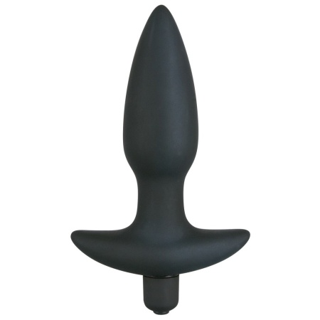 Wtyczka analna wibrująca Black Velvet Vibr Medium – 5 stopni wibracji, uchwyt T, silikon, 15 cm - 2
