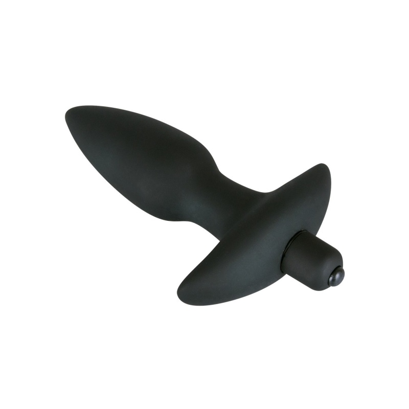 Wtyczka analna wibrująca Black Velvet Vibr Medium – 5 stopni wibracji, uchwyt T, silikon, 15 cm - 3