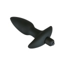 Wtyczka analna wibrująca Black Velvet Vibr Medium – 5 stopni wibracji, uchwyt T, silikon, 15 cm - 3