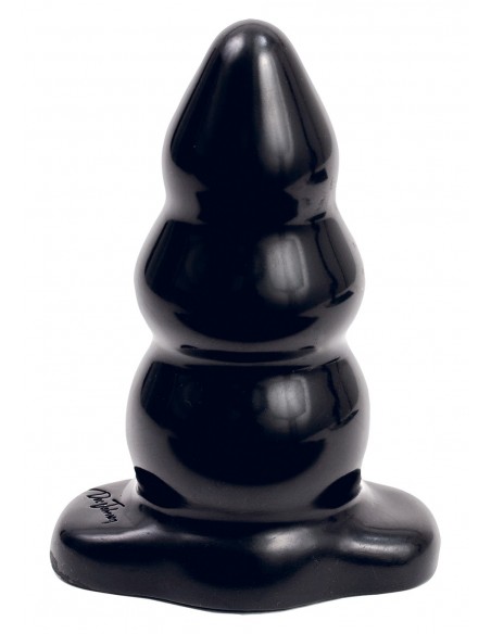 Plug-TRIPLE RIPPLE BUTT PLUG BLACK L - Korki analne silikonowe - 2
