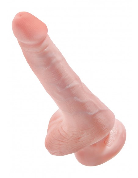 Dildo-KING COCK 6"" COCK WITH BALLS FLESH - Dilda realistyczne - 5