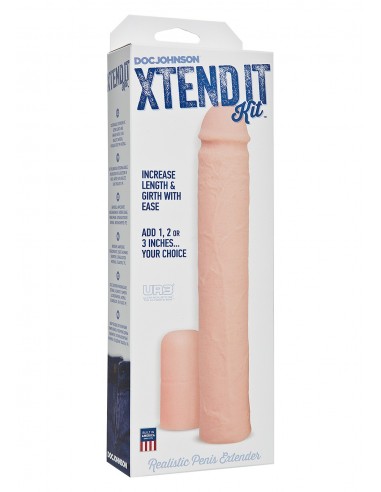 Stymulator-XTEND IT KIT FLESH - Przedłużki i nakładki na penisa - 2