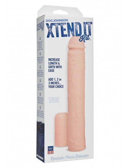 Stymulator-XTEND IT KIT FLESH - Przedłużki i nakładki na penisa - 2