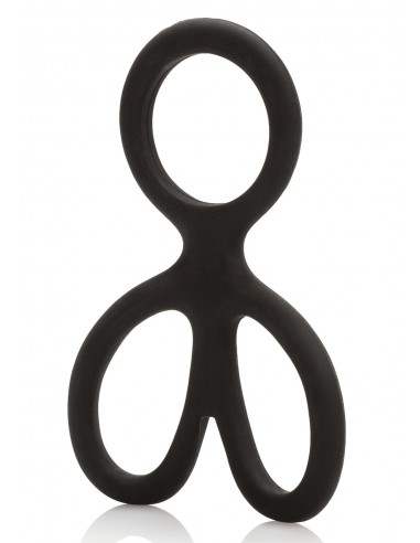 Pierścień na Penisa BALL SPREADER BLACK - Pierścienie erekcyjne niewibrujące - 1