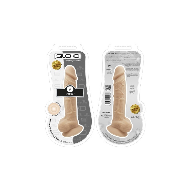 Dildo z przyssawką S.D Model 1 - realistyczny silikon, 23 cm - 1