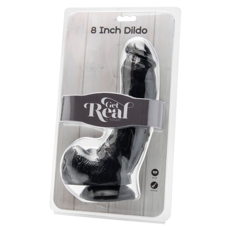 Dildo Get Real 8 cali z jądrami, PCV, przyssawka – 20,5 cm - 2