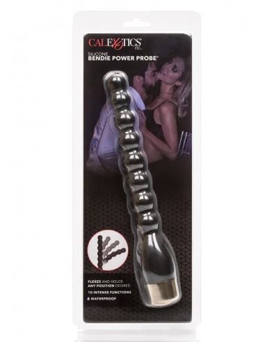 Plug/vibr-SILICONE BENDIE POWER PROBE BLACK - Kulki i korki analne wibrujące - 2