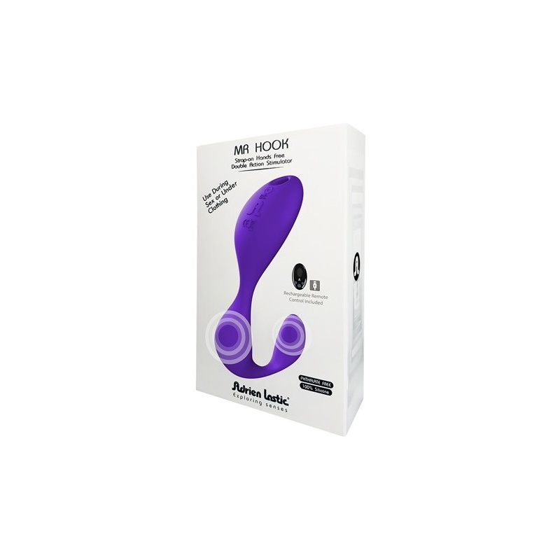 Stymulator-Wibrator Mr.HOOK+LRS podwójny z regulowaną opaską i zdalnym sterowaniem - 1