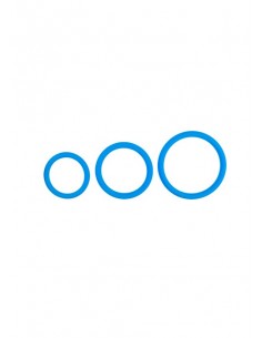 Zestaw pierścieni na penisa Cock Ring Set Blue - Pierścienie erekcyjne niewibrujące - 1