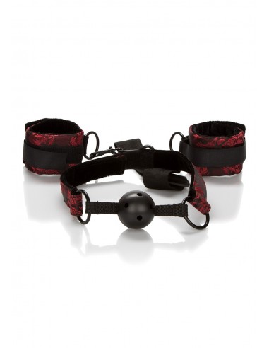 Knebel-SCANDAL BREATHABLE BALL GAG W CUFFS - Kneble do ust - 1