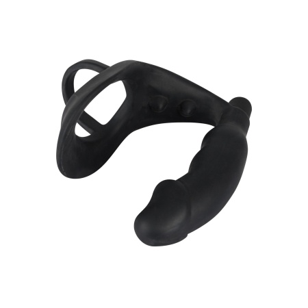 Wibrujący plug analny z pierścieniem na penisa ORION Vibrating Silicone Plug, silikon z powłoką PU, długość całkowita 13,5 cm - 3
