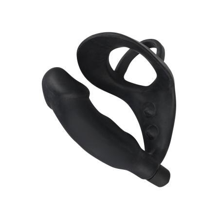Wibrujący plug analny z pierścieniem na penisa ORION Vibrating Silicone Plug, silikon z powłoką PU, długość całkowita 13,5 cm - 4