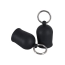 Pompeczki na sutki Nipple Suckers – czarne silikonowe miseczki z metalowym pierścieniem, średnica wewnętrzna 2,1 cm - 2