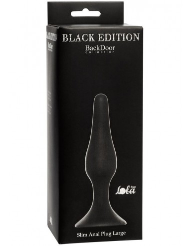 Plug-Slim Anal Plug Large Black - Korki analne silikonowe - 1