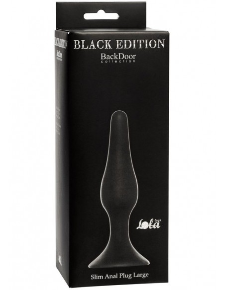 Plug-Slim Anal Plug Large Black - Korki analne silikonowe - 1