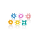 Zestaw 6 teksturowanych pierścieni erekcyjnych Senso 6 Pack Multicolor, średnica 2 cm - 1