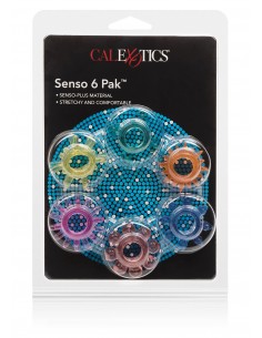 Zestaw pierścieni na penisa SENSO RINGS 6 PAK ASSORTI - Pierścienie erekcyjne niewibrujące - 1 2