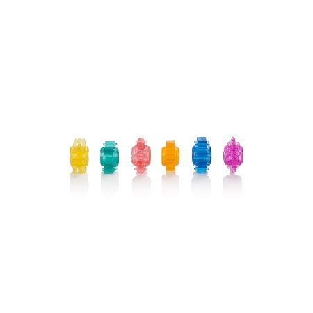 Zestaw 6 teksturowanych pierścieni erekcyjnych Senso 6 Pack Multicolor, średnica 2 cm - 3