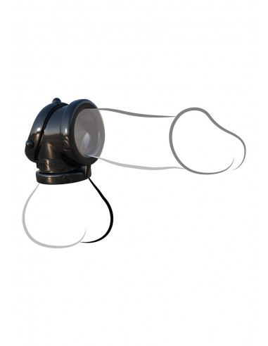 Pierścień na Penisa ROCK HARD COCK PIPE BLACK - Pierścienie erekcyjne niewibrujące - 1