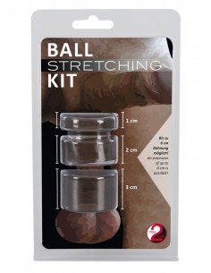Zestaw pierścieni na penisa Ball Stretching Kit - Pierścienie erekcyjne niewibrujące - 1 2