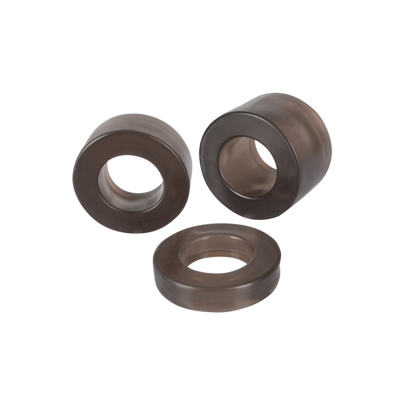 Rozciągacz do jąder Ball Stretching Kit — zestaw 3 pierścieni TPR, średnica wewnętrzna 2,5 cm, szerokość 1–3 cm - 1