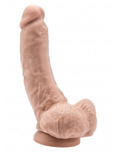 Dildo-COCK 8 INCH W/ BALLS FLESH - Dilda realistyczne - 1