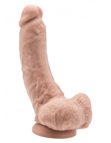 Dildo-COCK 8 INCH W/ BALLS FLESH - Dilda realistyczne - 1