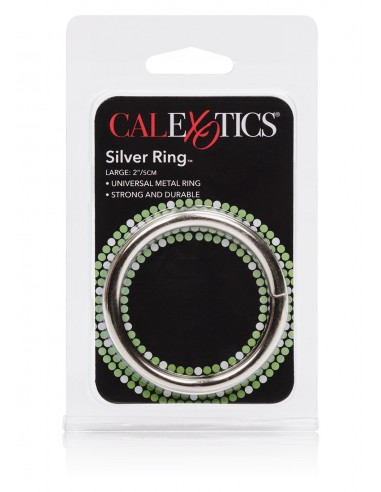 Pierścień na Penisa SILVER RING LARGE - Pierścienie erekcyjne niewibrujące - 2