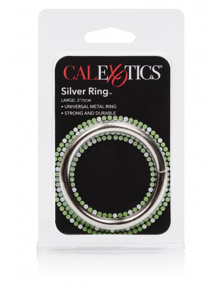 Pierścień na Penisa SILVER RING LARGE - Pierścienie erekcyjne niewibrujące - 2