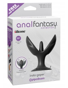 Plug-INSTA GAPER BLACK - Korki analne silikonowe - 1 2