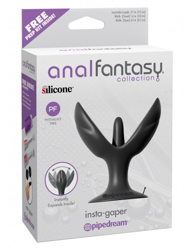 Plug-INSTA GAPER BLACK - Korki analne silikonowe - 2
