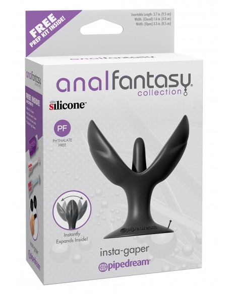 Plug-INSTA GAPER BLACK - Korki analne silikonowe - 2