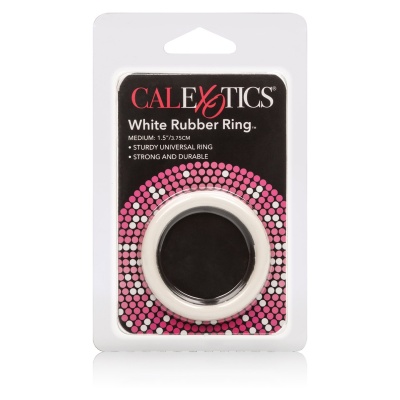 Elastyczny pierścień na penisa Rubber Ring Medium White o średnicy wewnętrznej 3,75 cm - 1 2
