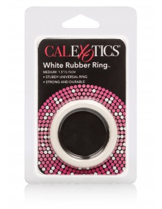 Pierścień na Penisa RUBBER RING WHITE MEDIUM - Pierścienie erekcyjne niewibrujące - 1 2