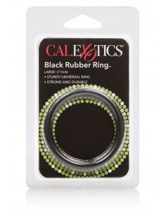 Pierścień na Penisa RUBBER RING BLACK LARGE - Pierścienie erekcyjne niewibrujące - 1 2