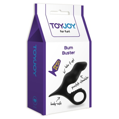 Korek analny Bum Buster Black – silikonowy stymulator prostaty, 11,5 cm - 1 2