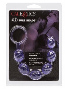 Plug/kulki-SWIRL PLEASURE BEADS PURPLE - Kulki analne, koraliki analne - 1