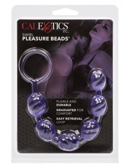 Plug/kulki-SWIRL PLEASURE BEADS PURPLE - Kulki analne, koraliki analne - 1