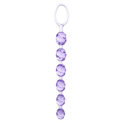 Kulki analne Swirl Pleasure Beads: 6 stopniowanych kulek, pierścień do wyciągania, 20 cm - 1 2