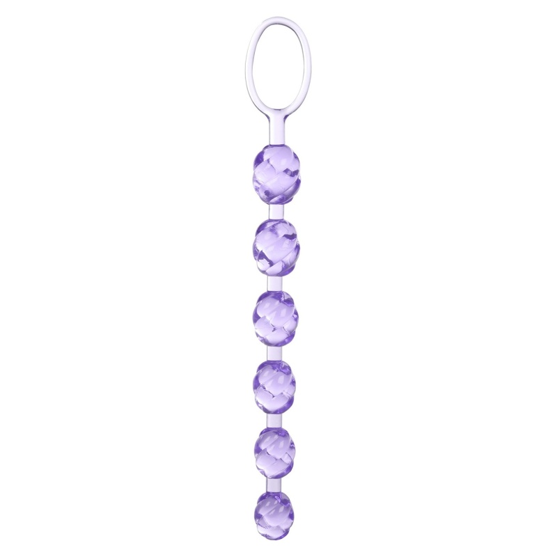 Kulki analne Swirl Pleasure Beads: 6 stopniowanych kulek, pierścień do wyciągania, 20 cm - 2