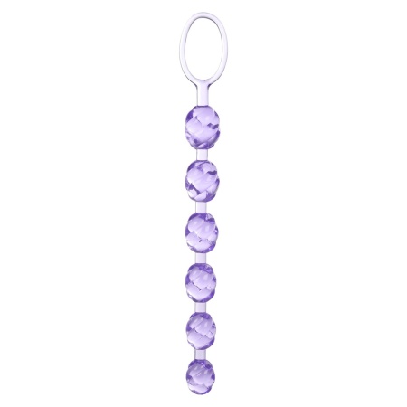 Kulki analne Swirl Pleasure Beads: 6 stopniowanych kulek, pierścień do wyciągania, 20 cm - 2