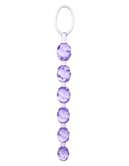 Plug/kulki-SWIRL PLEASURE BEADS PURPLE - Kulki analne, koraliki analne - 2