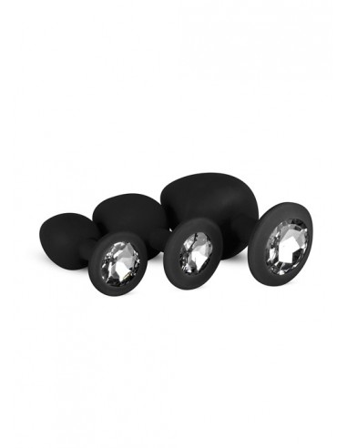 Plug-Diamond Plug Set-Black - Zestawy Korków Analnych - 1