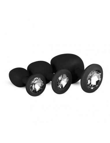 Plug-Diamond Plug Set-Black - Zestawy Korków Analnych - 9